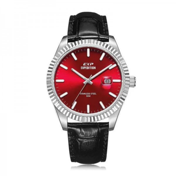 Expedition 6865 Silver Red Leather Man MDLSSRE